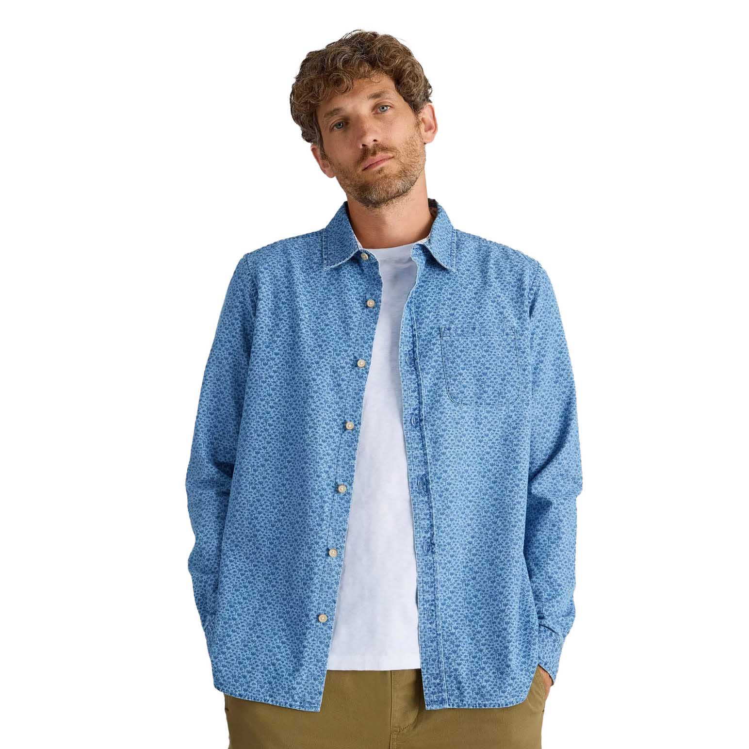 White Stuff Leaf Printed Ls Shirt